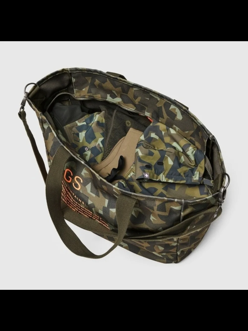 FIGS Camo FREEx Canvas Weekender Tote Bag - Martini Olive